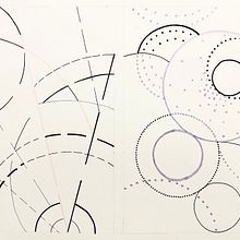 Líneas discontinuas y planos + puntos. Design project by emilia_velasquez - 11.04.2025