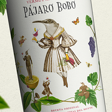 VERMUT ARTESANAL PAJARO BOBO. Projekt z dziedziny  Kolaż, Trad, c, jna ilustracja, Ilustracja c i frowa użytkownika ivaamaya - 04.11.2025