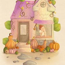 The Pumpkin Shop Ein Projekt aus dem Bereich Kinderillustration, Digitale Illustration, Digitale Malerei und Bilderbücher von artstudiobloomi - 05.11.2025