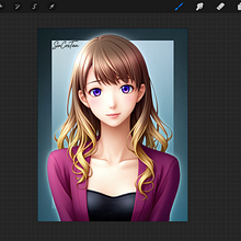 Retrato digital – Versión a color y en escala de grises. Character Design, Digital Illustration, Manga, Drawing, and Artificial Intelligence project by Juan Pablo Casas Castro - 11.05.2025