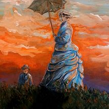 ACTIVITAT 1. Canvi de llum a una pintura  impressionista -El passeig, Monet. Pintura projeto de s4r_and0nga11 - 11.11.2025