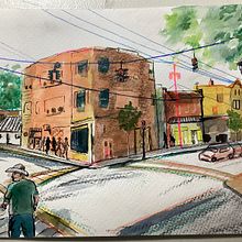 Fall in New York 2024. Architectural Illustration, Traditional illustration, Sketching, and Watercolor Painting project by tracyartot - 11.15.2025