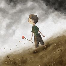 O Menino e a Flor - Arquivos de Pele. Ilustração infantil, Ilustração digital, Pintura digital, e Álbum ilustrado projeto de João Paulo Freire Barbosa - 16.11.2025