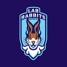 Mi proyecto Lab Rabbits - Diseño de mascot logos para eSports con Inteligencia Artificial: Crea emblemas únicos e impactantes. Graphic Design, Logo Design, Digital Illustration, Drawing, Design, Br, ing, Identit, and Digital Design project by Adrián - 11.16.2025