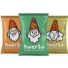 Huerto: snacks saludables Ein Projekt aus dem Bereich Verpackung, Grafikdesign, Logodesign, Br und ing und Identität von Irene Cantero Moreno - 16.11.2025