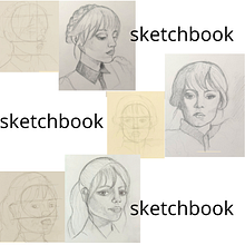 Sketchbook: Merlina. Un projet de Esquisse , Dessin, Dessin de portrait, Dessin artistique , et Carnet de croquis de Bea Diaz Ruggiero - 17.11.2025