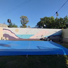 Mural AyS. Un proyecto de Pintura acrílica, Pintura decorativa, Ilustración digital, Pintura y Arte urbano de Aylen Farias - 18.11.2025