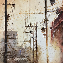 Luz y contraluz. Fine Arts, Painting, and Watercolor Painting project by María Castro - 11.18.2025