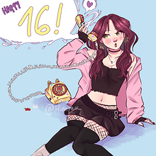 Birthday - Treball Personal . Ilustrație digitală, Desen și Design grafic de Paula Romero Prian - 11.24.2025