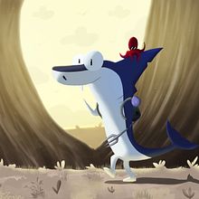 The Shark. Een project van Tekening, Ontwerp van personages, Traditionele illustratie y Digitale illustratie van juan_suasnavas - 25.11.2025