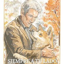 Siempre a tu lado - Hachiko. Ilustração digital, Criatividade, Design digital, e Cinema projeto de Paloma Vilches - 26.11.2025