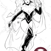 Anatomía Femenina - Proyecto final (Poster de Storm de Xmen) . Comic, Desen și Design de caractere de Daniel Vergara Herrera - 11.28.2025