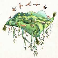 Illustration of a dreamy landscape Ein Projekt aus dem Bereich Traditionelle Illustration und Aquarellmalerei von jutta_loeffler - 29.11.2025