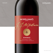 J.J. McWilliam label redesign. Br, ing, Identit, Graphic Design, and Packaging project by Jayfel Cantrell - 12.11.2025