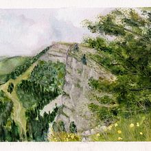 Falaise du Mont d'Or (France) à l"aquarelle. Un projet de Beaux Arts, Peinture , et Aquarelle de p_m_guinchard - 13.12.2025