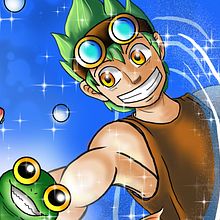 dibujo digital Zigy aventura acuatica. Character Design, Comic, Digital Illustration, Traditional illustration, and Manga project by Edwin Alberto Yaquibe Murcia - 12.15.2025