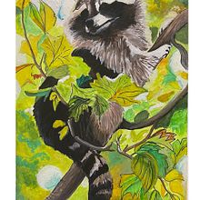 Mapache Incógnito. Ilustração tradicional, Pintura guache, Ilustração botânica, Desenho a lápis, e Desenho realista projeto de Jessica Menares - 21.12.2025