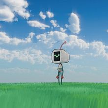 Robot sobre el pasto. 3D, Modelagem 3D, e 3D Design projeto de Sebastian Acevedo - 22.12.2025