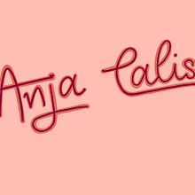 Kid-lit artist’s hand-lettered name . % anja_calise tarafından hazırlanan El Yazısı, Dijital Harflendirme, Ve Harfler projesi - 12.25.2025