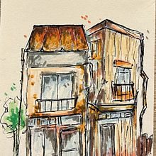 Primeiro Projeto. Architectural Illustration, Drawing, Ink Illustration, Sketchbook, and Sketching project by Andressa Brito - 12.28.2025