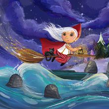 Red witch . Ilustração infantil, Ilustração digital, Pintura digital, e Álbum ilustrado projeto de rolkova_zuzi - 01.01.2026