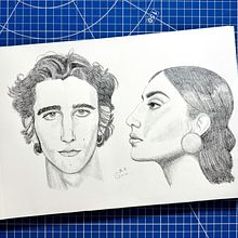 Exploración rostro frontal y de perfil Ein Projekt aus dem Bereich Artistische Zeichnung, Zeichnung, Porträtzeichnung, Sketchbook und Skizzenentwurf von Catalina Cerda - 03.01.2026