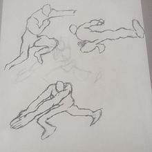 DIBUJO DE POSES DINAMICAS EN MOVIMIENTO . % Maxim2005 El Dragonbolliano tarafından hazırlanan Güzel sanatlar, Çizim, Kalem Çizimi, Gerçekçi Çizim, Şekil Çizimi, Ve Eskiz çizimi projesi - 01.03.2026