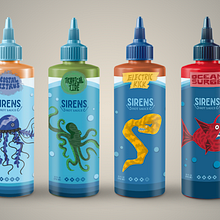 Sirens Hot Sauce (Concept). Un projet de Design graphique, Br, ing et identité, Stor, telling, Création de logos, Dessin artistique, Gestion de portefeuille, Art conceptuel , et Packaging de congdonkaylee - 04.01.2026