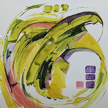 Final project for abstract painting in acrylics. Projekt z dziedziny  Sztuki piękne,  Malarstwo i Malarstwo akrylowe użytkownika marieke_3 - 04.01.2026