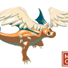 Ilustração Mega Dragonite. Un projet de Illustration numérique de Matheus Vitor Rodrigues Silverio - 06.01.2026