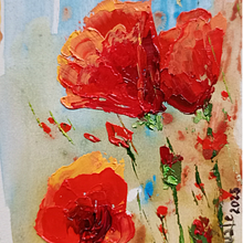 Pintar amapolas con espátula. Un proyecto de Artesanía, Bellas Artes y DIY de Valeria Di Pascuale - 07.01.2026