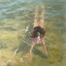 Blue and green . Figure Drawing, Fine Arts, Oil Painting, and Painting project by Rebecca Johns - 01.11.2026