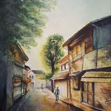 Proyecto final: calle en sombras.. Un progetto di Illustrazione architettonica, Pittura e Pittura ad acquerello di Coni Cots - 12.01.2026