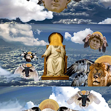 Collage | El Trono de Apocalipsis . Animation, Collage, Character Animation, 2D Animation, and Photomontage project by Raúl Amado Arias Ortiz - 01.13.2026