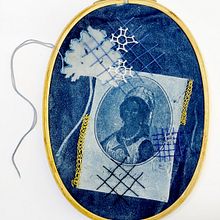 CYANOTYPE & EMBROIDERY. Arts, Crafts, DIY, Embroider, Fine Arts, Traditional illustration, Paper Craft, Printing, Textile Printing, and Textile Design project by Arvin OMBIKA - 01.14.2026