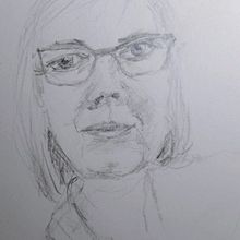 Selbstporträt Skizze . Un proyecto de Bocetado, Dibujo, Dibujo de Retrato, Dibujo artístico y Sketchbook de Heidrun Kretschmer - 15.01.2026