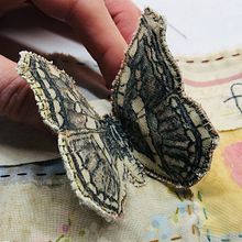 Slow Stitched Scroll - 'Butterflies Are Self Propelled Flowers'. Fiber Arts, Embroider, Stor, and telling project by Paula MacGregor - 01.19.2026