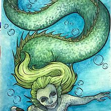 Watercolor Siren. Esboçado, Criatividade, Desenho, Ilustração tradicional, e Sketchbook projeto de clokinz - 21.01.2026