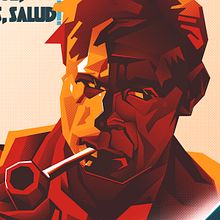 ¡Marino mercante, raza de héroes, salud!. Ilustração digital, Desenho, Design gráfico, Artes plásticas, Pintura, Design, Desenho digital, Design digital, Tipografia, Pintura digital, Desenho artístico, Ilustração vetorial, Desenho tipográfico, e Design de cartaz projeto de Mikel Urtasun Osacar - 22.01.2026