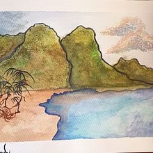 TEG. SA3 el paisatge amb tècniques de pintura a l'aigua . Menggambar, Dan Lukisan proyek oleh luci - 01.25.2026