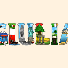 GIULIA , Letters Around the World. Digital Illustration, Digital Drawing, Lettering, Creative Writing, Drawing, Creativit, and Writing project by giucrn_31 - 01.25.2026