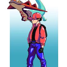 Pokémon Trainer and Dragapult. Projekt z dziedziny Ilustracja c, frowa i Projektowanie postaci użytkownika Matheus Vitor Rodrigues Silverio - 26.01.2026