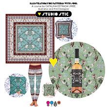 Illustrative Pattern Design SCARF - Studio STiC  . % Wendy De Cicco tarafından hazırlanan Baskı, Geleneksel illüstras, on, Vektör İllüstras, onu, Ve Desen Tasarımı projesi - 01.27.2026