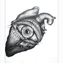 OCCHIO NON VEDE, CUORE NON DUOLE. Drawing, Traditional illustration, Fine Arts, Creativit, Pencil Drawing, Sketching, Artistic Drawing, and Figure Drawing project by saramongelliart - 01.27.2026