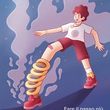 Fare il passo più lungo della gamba. Een project van Digitale illustratie,  Tekening y Grafisch ontwerp van Francesca Moretti - 28.01.2026