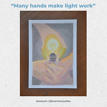 Wiele rąk czyni pracę lekką – zilustruj powiedzenie. Projekt z dziedziny Trad, c, jna ilustracja,  R, sunek, Stor, telling, Narracja, Kreat, wność, R, sunek ołówkiem, Sketching, Concept art, R i sowanie kredkami użytkownika deaelysia - 29.01.2026