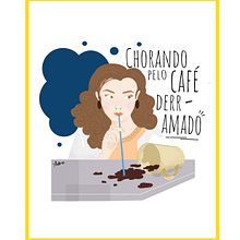CHORANDO PELO CAFÉ DERRAMADO. Un proyecto de Ilustración digital, Dibujo, Diseño gráfico y Dibujo digital de Andressa Brito - 30.01.2026