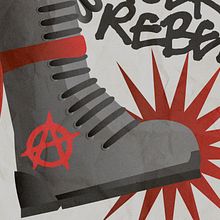Punk Rock Rebel Illustration Poster. Een project van  Creativiteit,  Ontwerp, Digitaal ontwerp, Grafisch ontwerp, Posterontwerp, T, pografie, Vectorillustratie y  Belettering van Elif Su Karabay - 30.01.2026