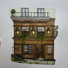 Bar caffee con acuarelas. Watercolor Painting project by Jose Felix Rivas - 01.31.2026