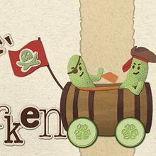 cucumbers in rum. Digital Illustration, Comic, Paper Craft, and Collage project by isabell_ll - 01.31.2026